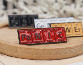 Periodic Table Enamel Pin Set,Chemical Element Symbols Brooches,Science Badge Pins,Chemistry Letters Lapel Pin Backpack,Gift for Scientists