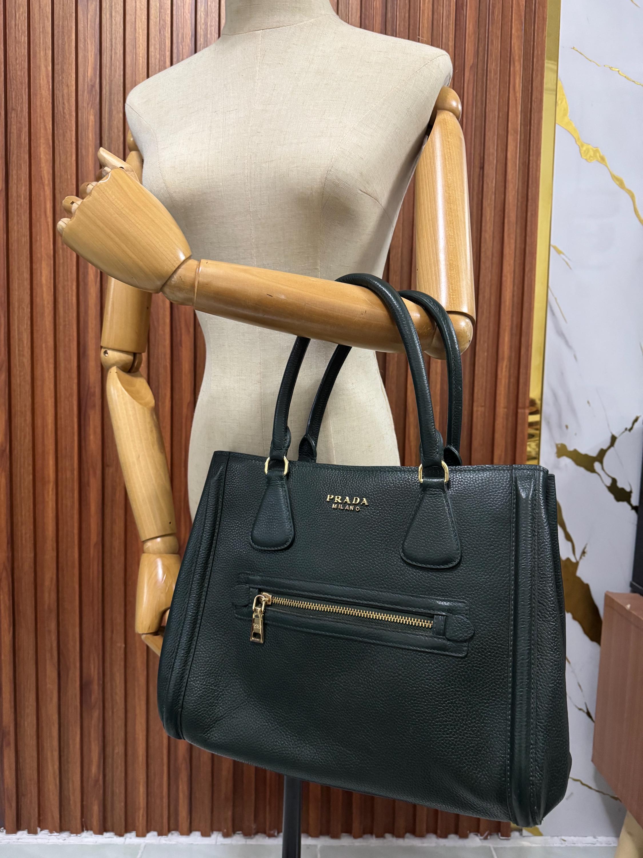 Prada Vintage Leather Bag - Etsy