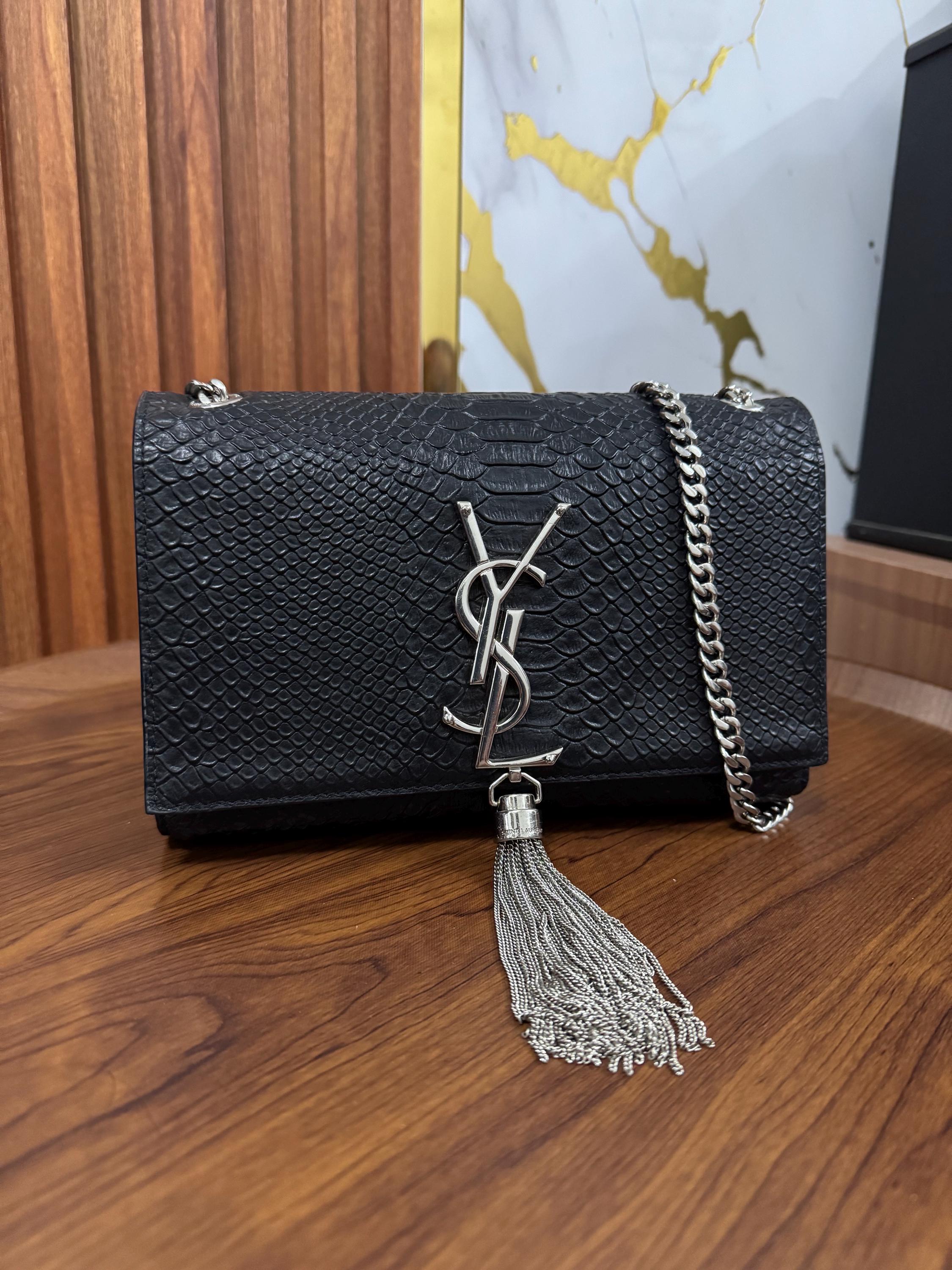 Burgundy Saint Laurent Kate Tasche Saint Laurent Red Leather