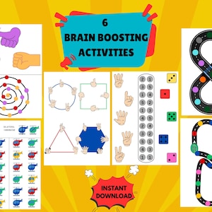 Brain Gym Exercises PDF for Kids – Bilateral Coordination |Fun Interactive Brain Boost, Motor Skills, Focus & Cognitive Development Activity