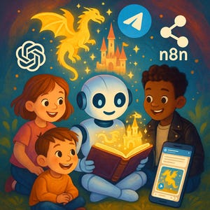 AI Kids Storytelling Workflow | Automated Telegram Stories with Voice, Image and Text | OpenAI n8n Automation Tool