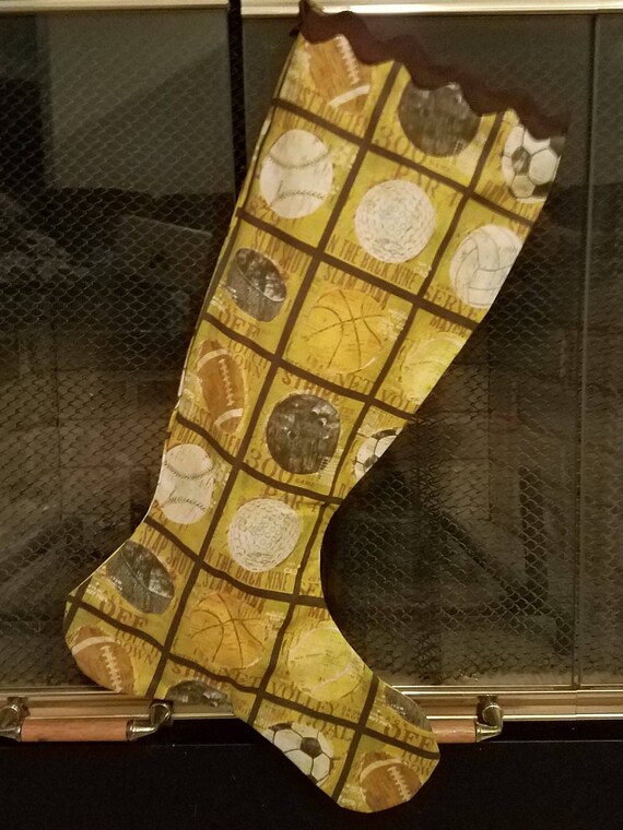 Sports Theme Christmas Stocking