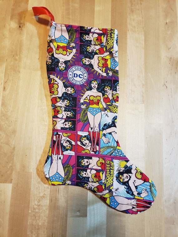 DC Comics Wonder Woman Theme Christmas Stocking