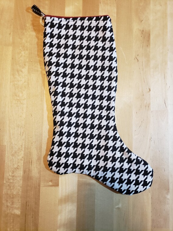 Houndstooth (Alabama) Theme Christmas Stocking
