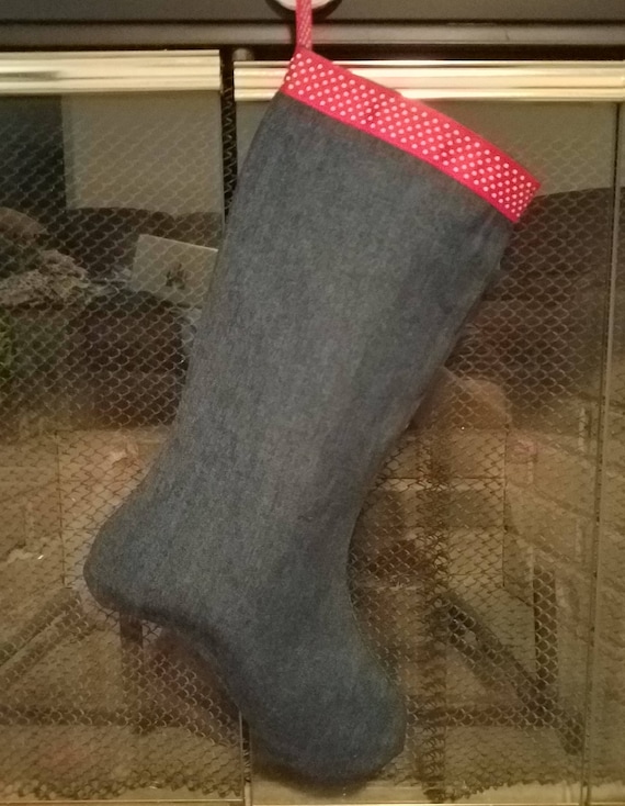 Denim Christmas Stocking