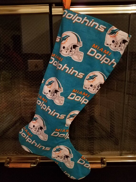 Miami Dolphins Theme Christmas Stocking