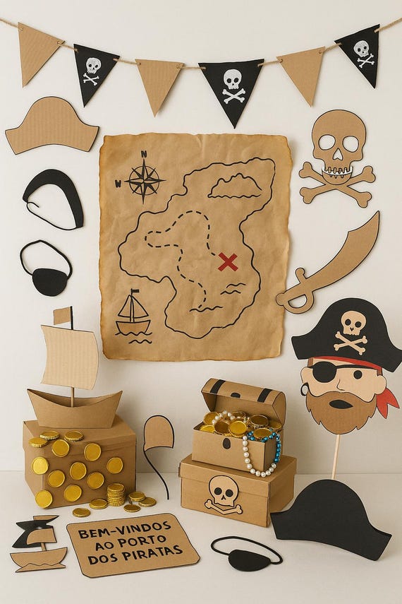 Pirate Party Decoration Kit – Eco-Friendly & Handmade