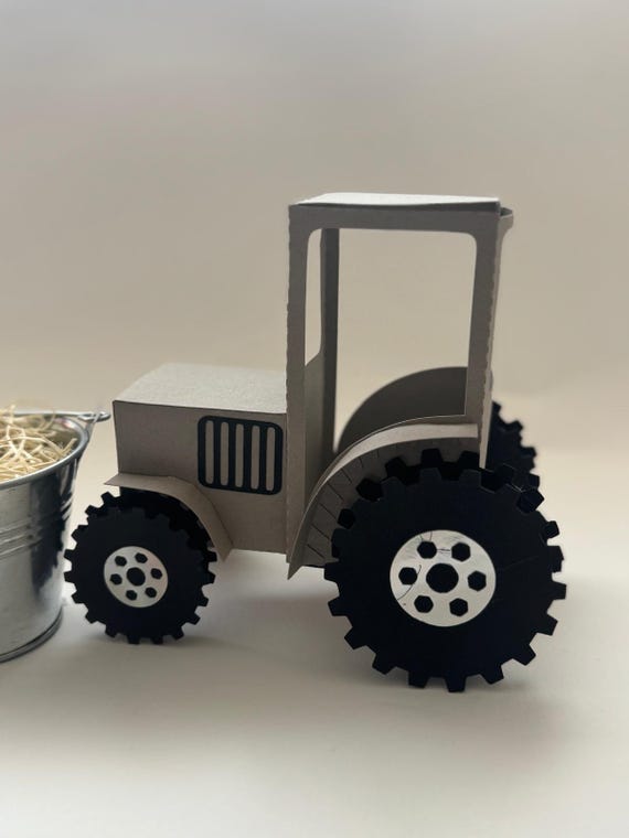 Tractor shaped candy box.