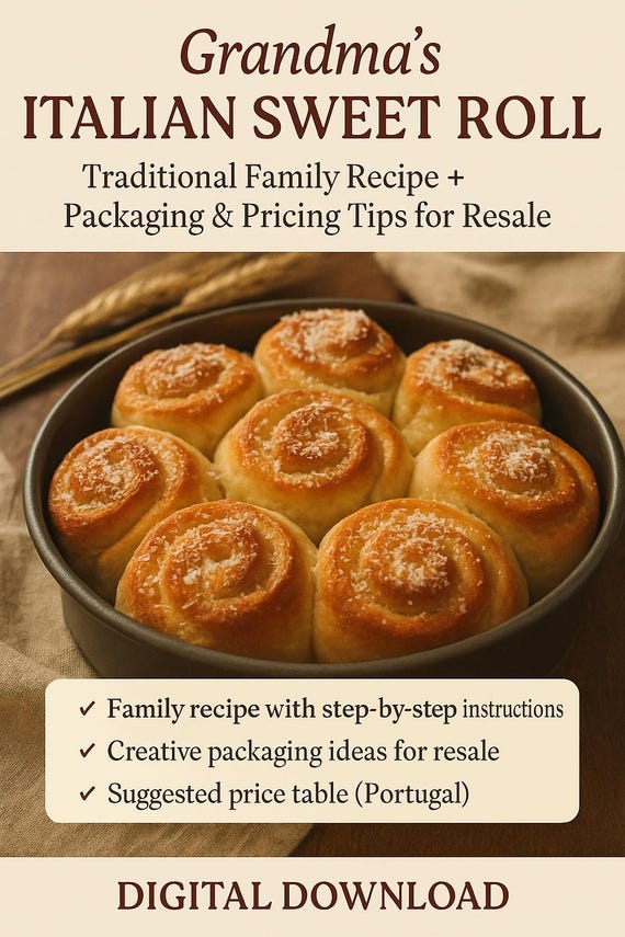 Grandma’s Italian Sweet Roll – Traditional Family Recipe + Packaging & Pricing Tips for Resale