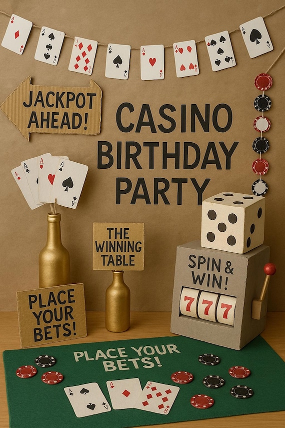 Casino Birthday Party Kit – Eco Edition