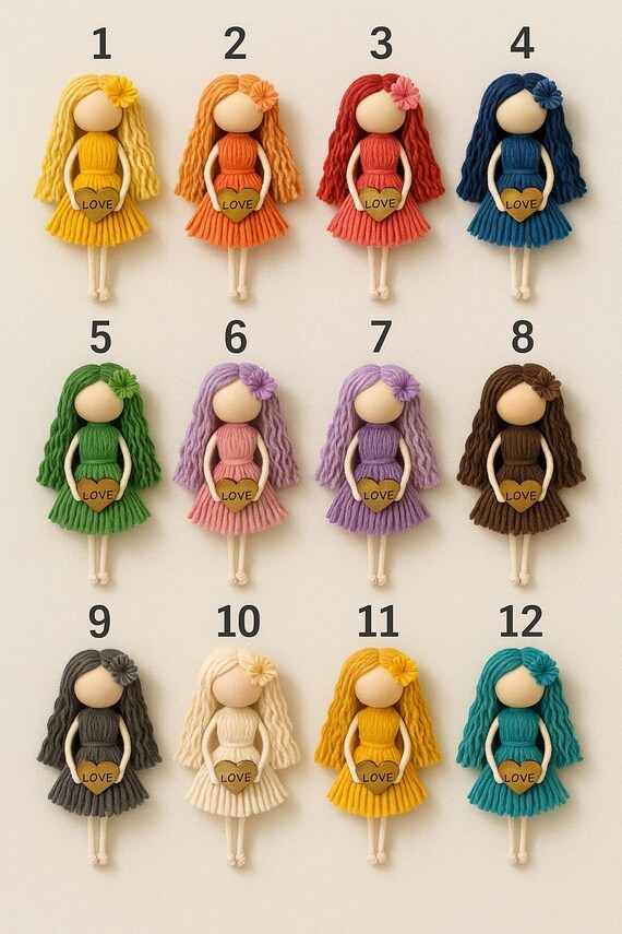 6 Handmade Mini Dolls – Cute Collectibles