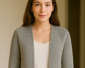 Padrão de crochê do casaco Crosswinds: versões EUA e Reino Unido, tamanhos P-5XG (PDF)