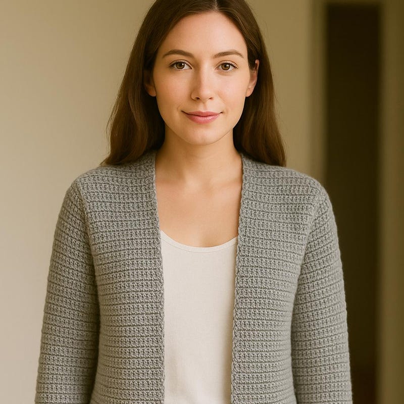 Retro Patchwork Crochet Cardigan