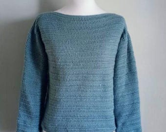 Crochet Pullover Pattern Light and Easy Sweater Sizes S to 5X PDF