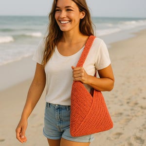 Anleitung für gehäkelte Tasche im modernen geometrischen Stil - PDF mit US- und UK-Versionen