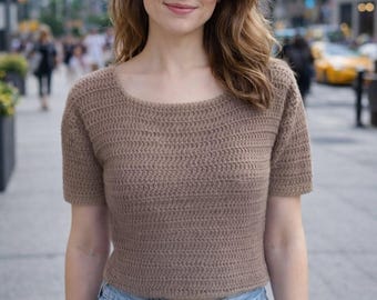 Square Neck Crochet Top Pattern: Beginner Friendly, Sizes S-5X (PDF Pattern)