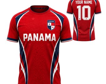 Kundenspezifisches Panama Fußball-Trikot, Personalisiertes Name Nummer Fußball-Hemd