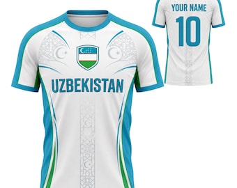 Personalisierte Usbekistan Fußball Trikot, Name Anzahl Fußball Top