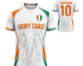 Custom Ivory Coast Soccer Jersey, Personalized Name Number Football Shirt