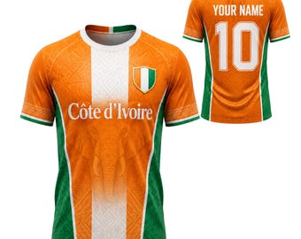 Personalisiertes Fußball Trikot von der Elfenbeinküste (Ivoiree).