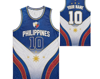 Benutzerdefinierte Philippinen Basketball Jersey, personalisierte Name Nummer Tank Top