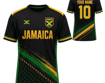 Custom Jamaica Soccer Jersey, Personalized Name Number Jamaican Shirt