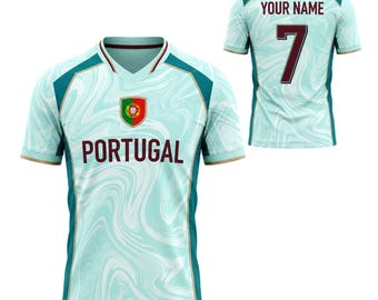 Personalized Portugal Soccer Jersey, Custom Name And Number Football Shirt