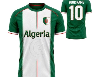 Kundenspezifisches Algerien Fußballtrikot, personalisiertes Namensnummer-Fußball-Hemd