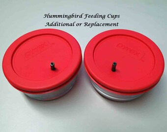 Hummingbird Feeder “Single Port” Replacement Cups, Fits our Glass & Copper Hummingbird Feeder, Additional Cups for the Refrigerator.