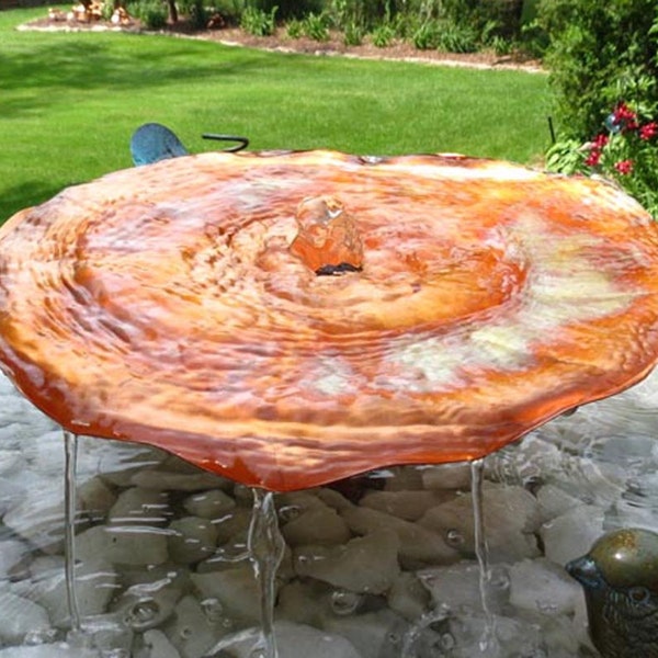 Custom for Cecily,  Garden Fountain Copper Birdbath Fountain Simply Simple Lily Pad, Extra Large 13 inch Diameter, Container Style