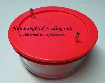 Hummingbird Feeder Dual Port Replacement Cup, Fits our Glass & Copper Hummingbird “Dual Port” Feeder, Additional Cup for the Refrigerator.