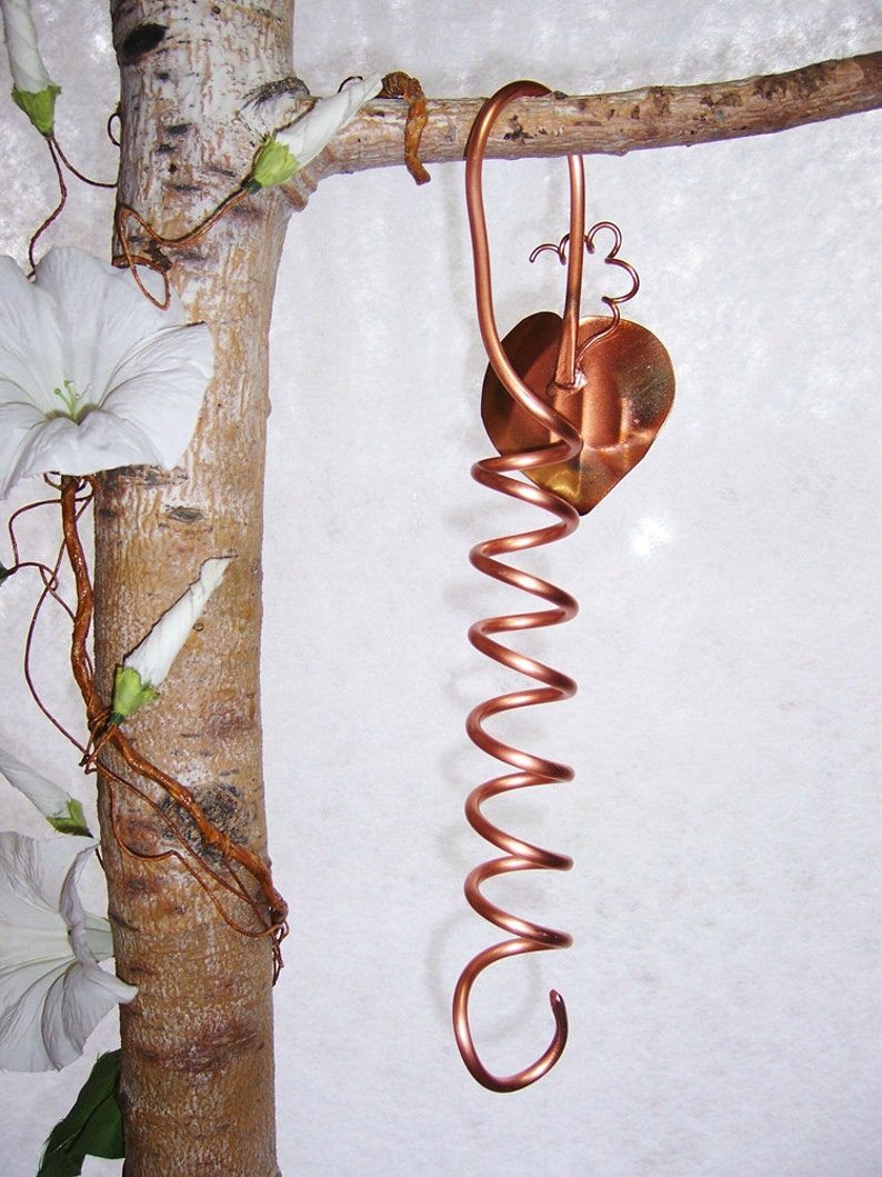 Hummingbird Feeder Hook Hook Extender 12 inch Copper Spiral Etsy