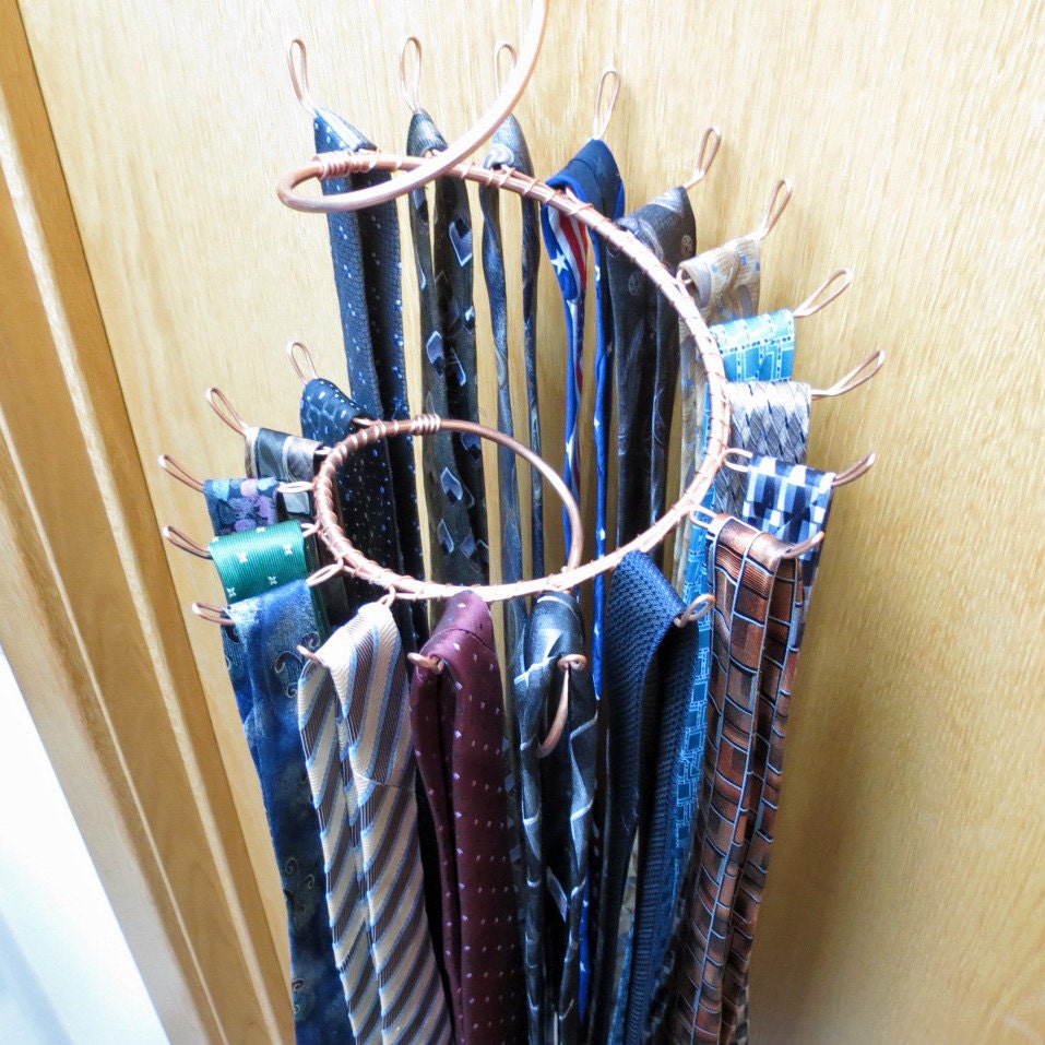 Tie And Belt Rack Yaju Wood Tie Rack Holder, Tie And Belt Hanger
