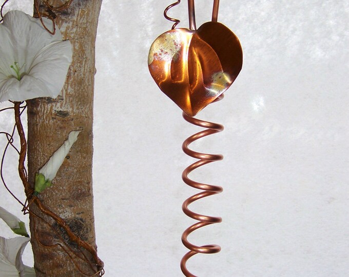 Hummingbird Feeder Hook, Hook Extender, 12 Inch Copper Spiral, Hanging