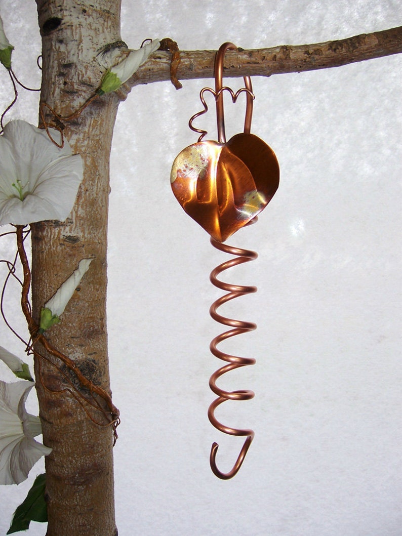 Hummingbird Feeder Hook Hook Extender 12 inch Copper Spiral Etsy