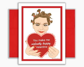 Bjork Valentine's Day Card: Violently Happy Music Lover Gift