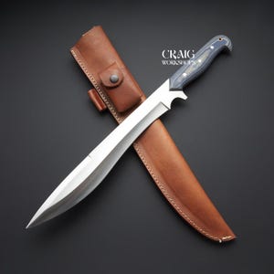 Espada corta estilo ibérico prerromano, hecha a mano y personalizada, de acero al carbono 6150, con funda de cuero, ideal como regalo para hombres.