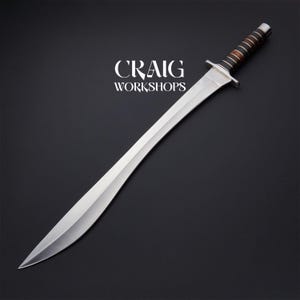 Espada corta estilo ibérico prerromano, hecha a mano y personalizada, de acero al carbono 6150, con funda de cuero. REGALO PARA HOMBRES.