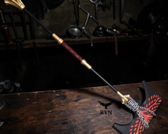 Double Head Battle Axe – Fantasy Viking Axe – Medieval Warrior Weapon – Cosplay Decor