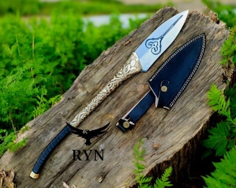 Handforged Hellboy Spear: The Golden Army Collectible with Leather Sheath
