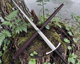 Handmade Medieval Knight Sword with Scabbard  Fantasy Longsword,