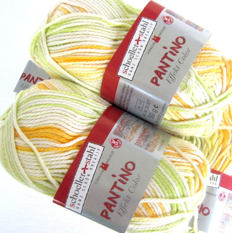Variegated Cotton/Acrylic Yarn 5 skeins of Pantino by Etsy