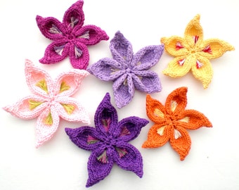 PDF Knit Flower Pattern - Sakura Flower