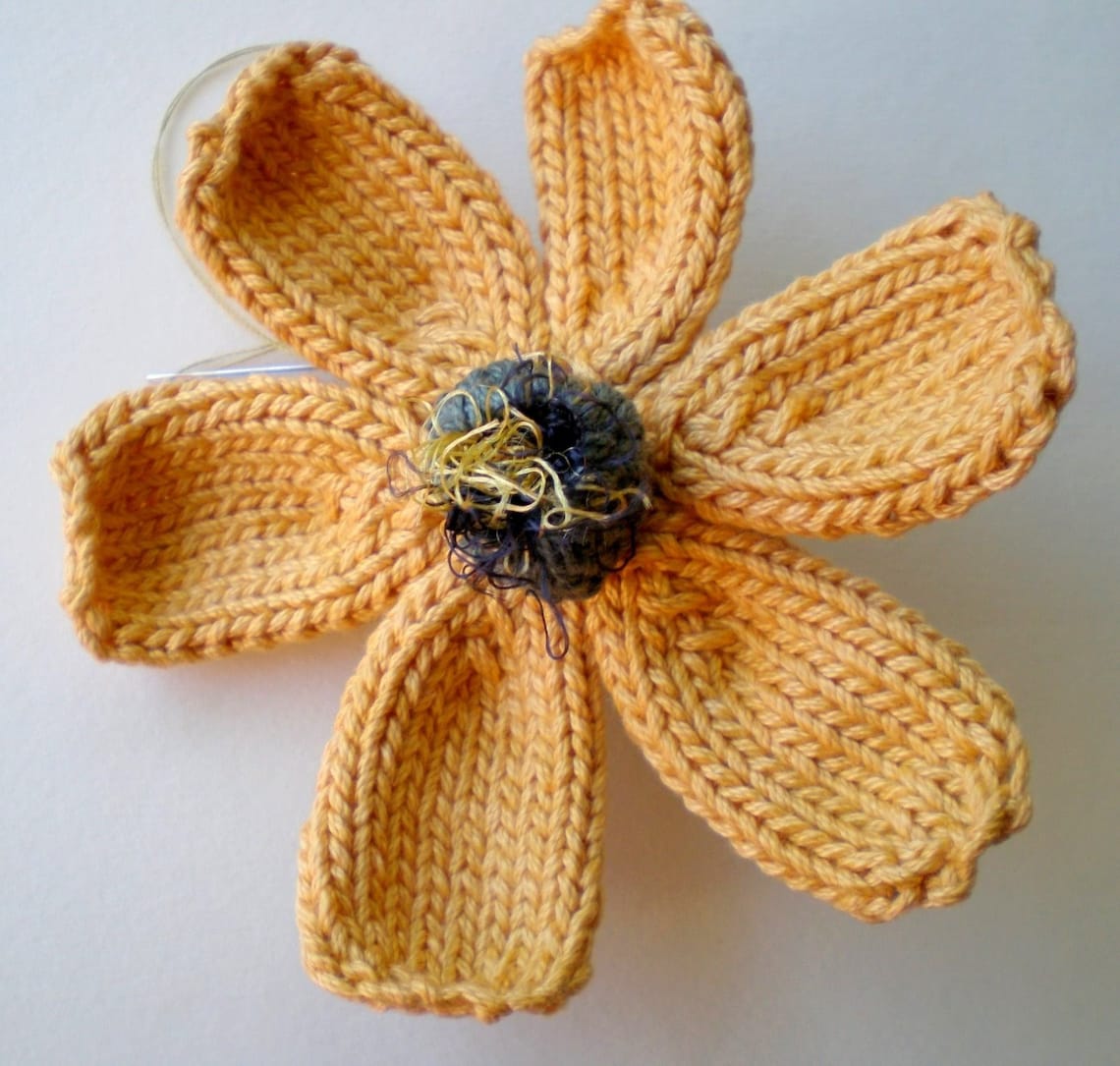PDF Knit Flower Pattern Daisy Flower Etsy