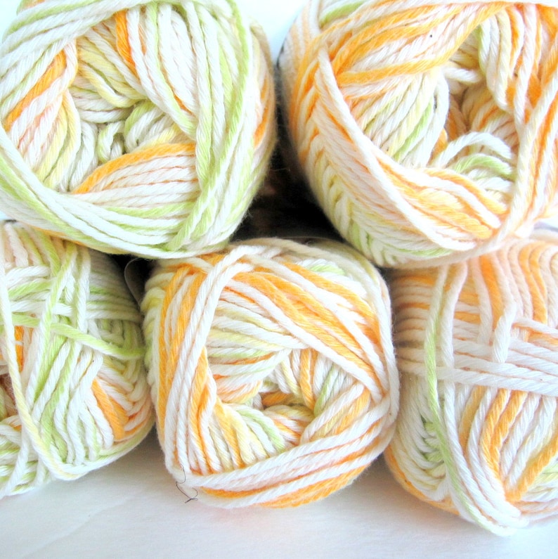 Variegated Cotton/acrylic Yarn 5 Skeins of Pantino by Etsy