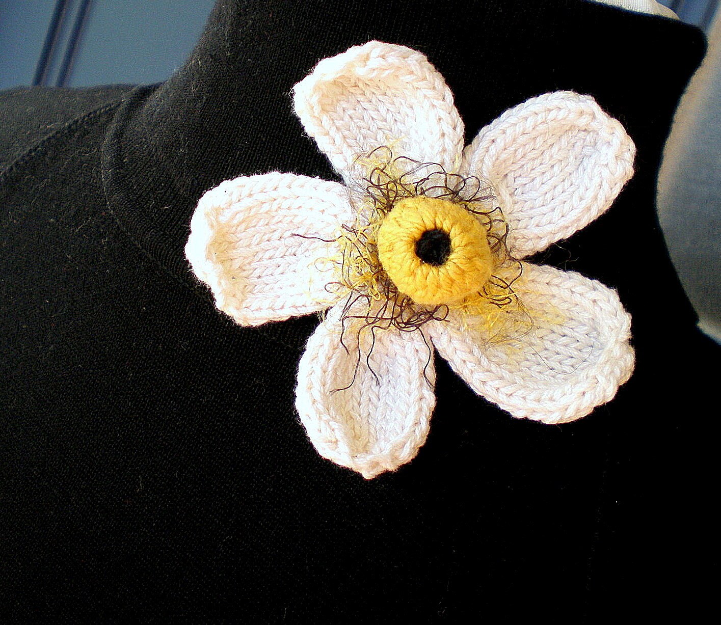 PDF Knit Flower Pattern Daisy Flower Etsy