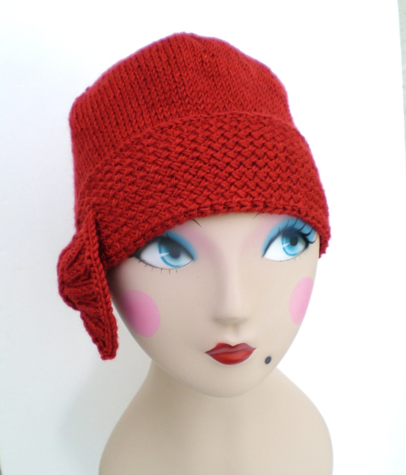 PDF Pattern Women Knit Cloche Hat Flapper Cloche Hat Etsy
