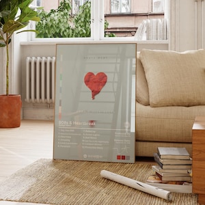 Kanye West Album Poster, 808s & Heartbreak Digital Print