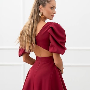 Avondjurk, minijurk, bruidsdouchejurk, bruiloftsgastjurk, cocktailjurk, avondjurk, bruidsmeisjesjurk, wikkeljurk, vintage, jaren 90