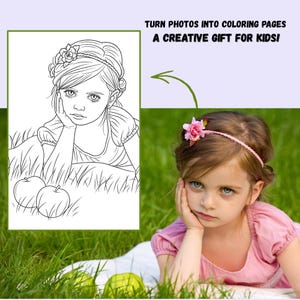 Custom Coloring Pages | Turn Photos into Coloring Art | Printable Gift for Kids & Adults | Printable Coloring Book | Custom Coloring Book
